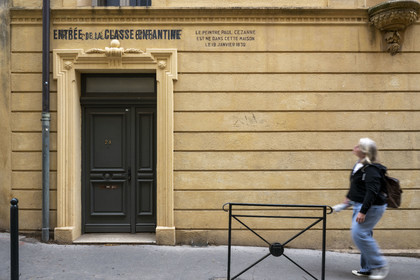 France, Bouches-du-Rhône (13), Aix en Provence, maison natale de Paul Cezanne rue de l'Opéra à l'angle de la rue Pavillon