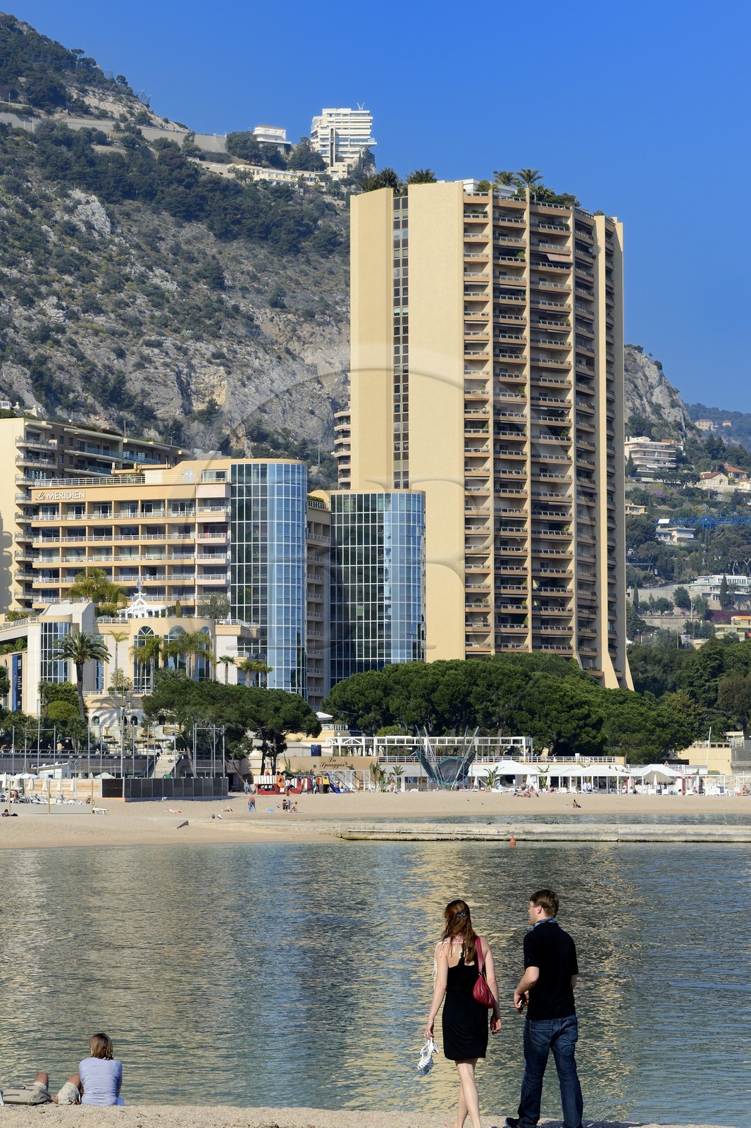 Principauté de Monaco, Monaco, Monte Carlo, plage de Larvotto
