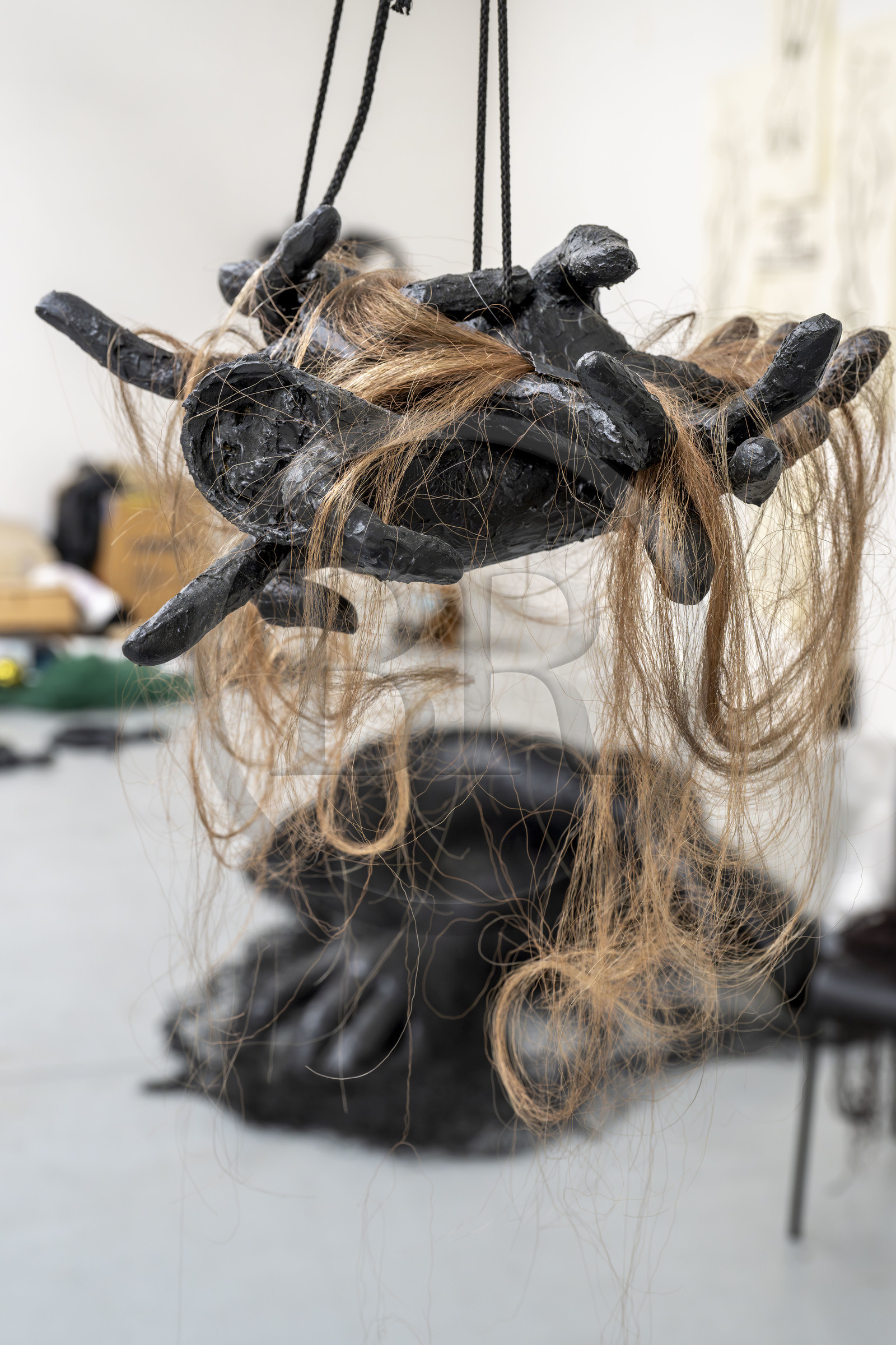 France, Hauts de Seine, Malakoff, works in progress in the studio of artist Annette Messager