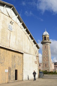 France, Seine-Maritime (76), Le Havre, quartier de l'Eure, la cloche des dockers (1911) rythmait la journée de travail