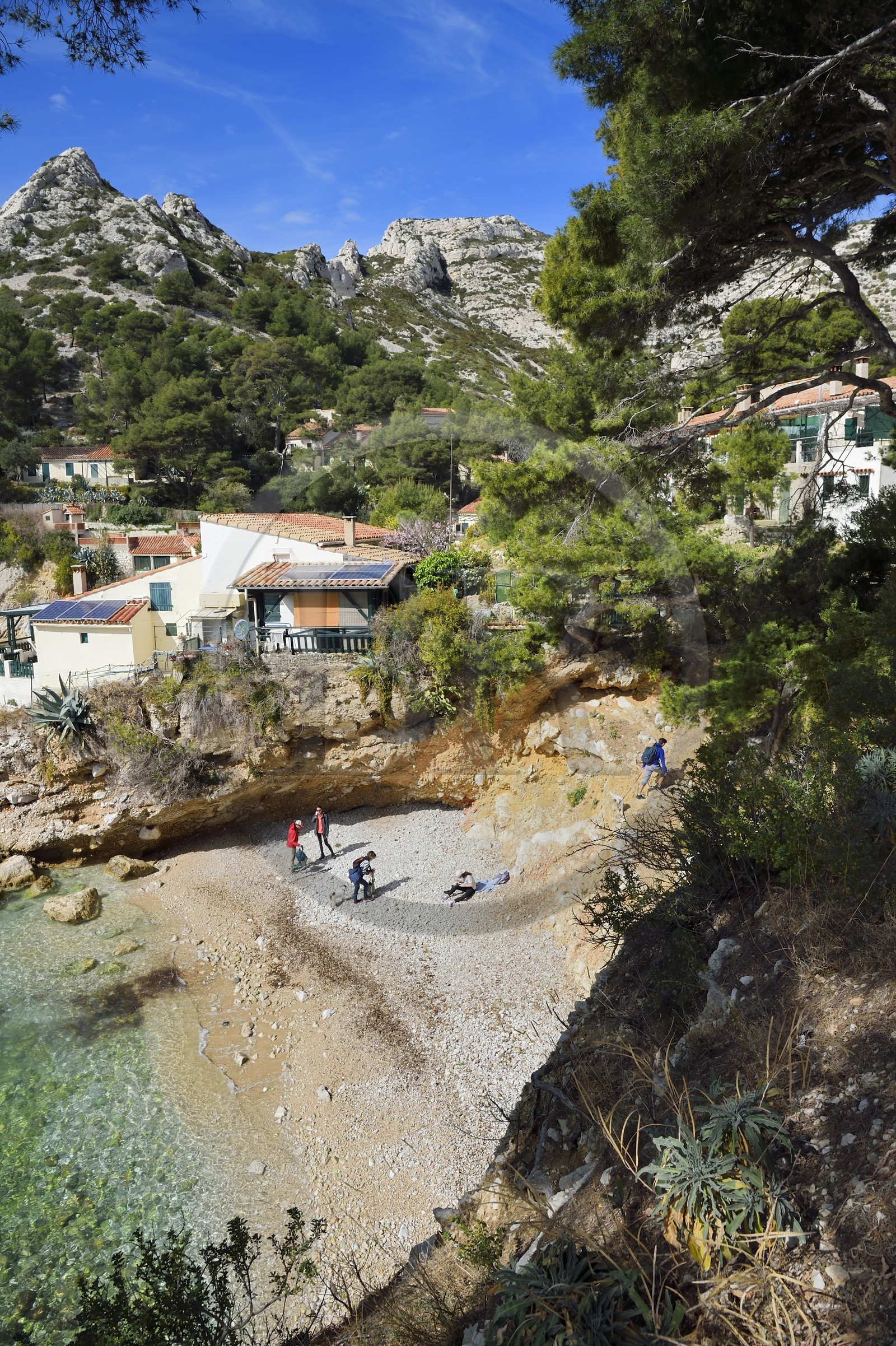 France, Bouches-du-Rhône (13), Marseille, Parc national des Calanques, Calanque de Sormiou