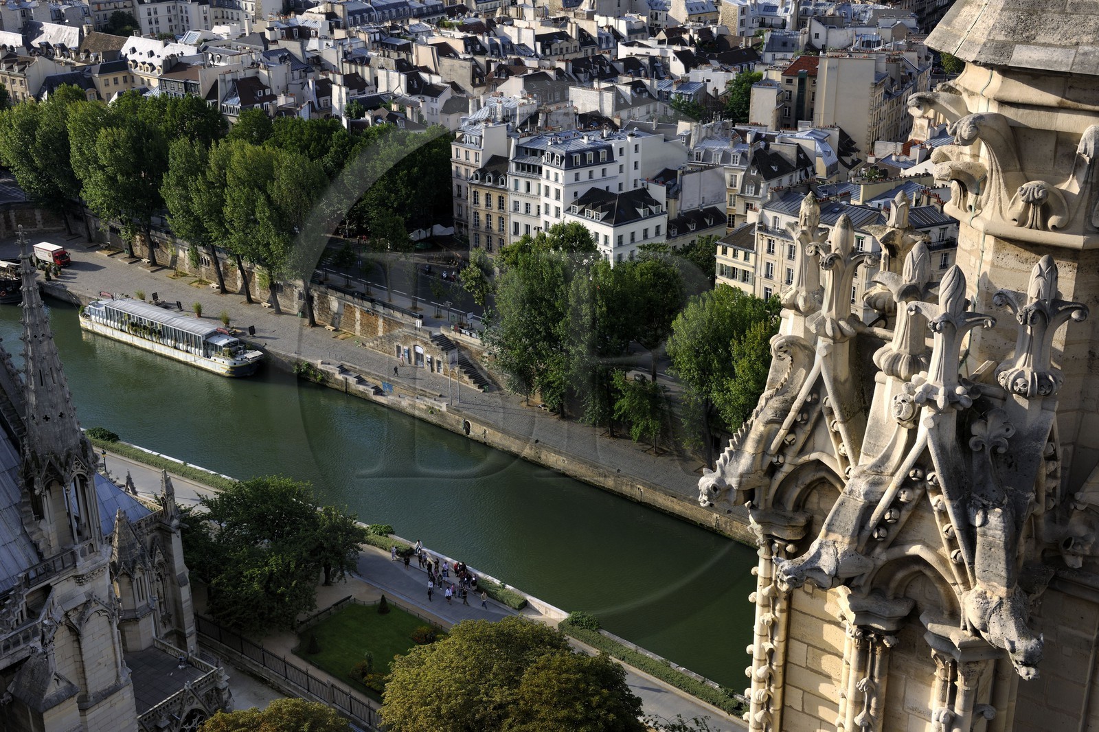 France, Paris, the Seine river banks listed as World Heritage by UNESCO, ile de la Cite, the Notre Dame Cathedral