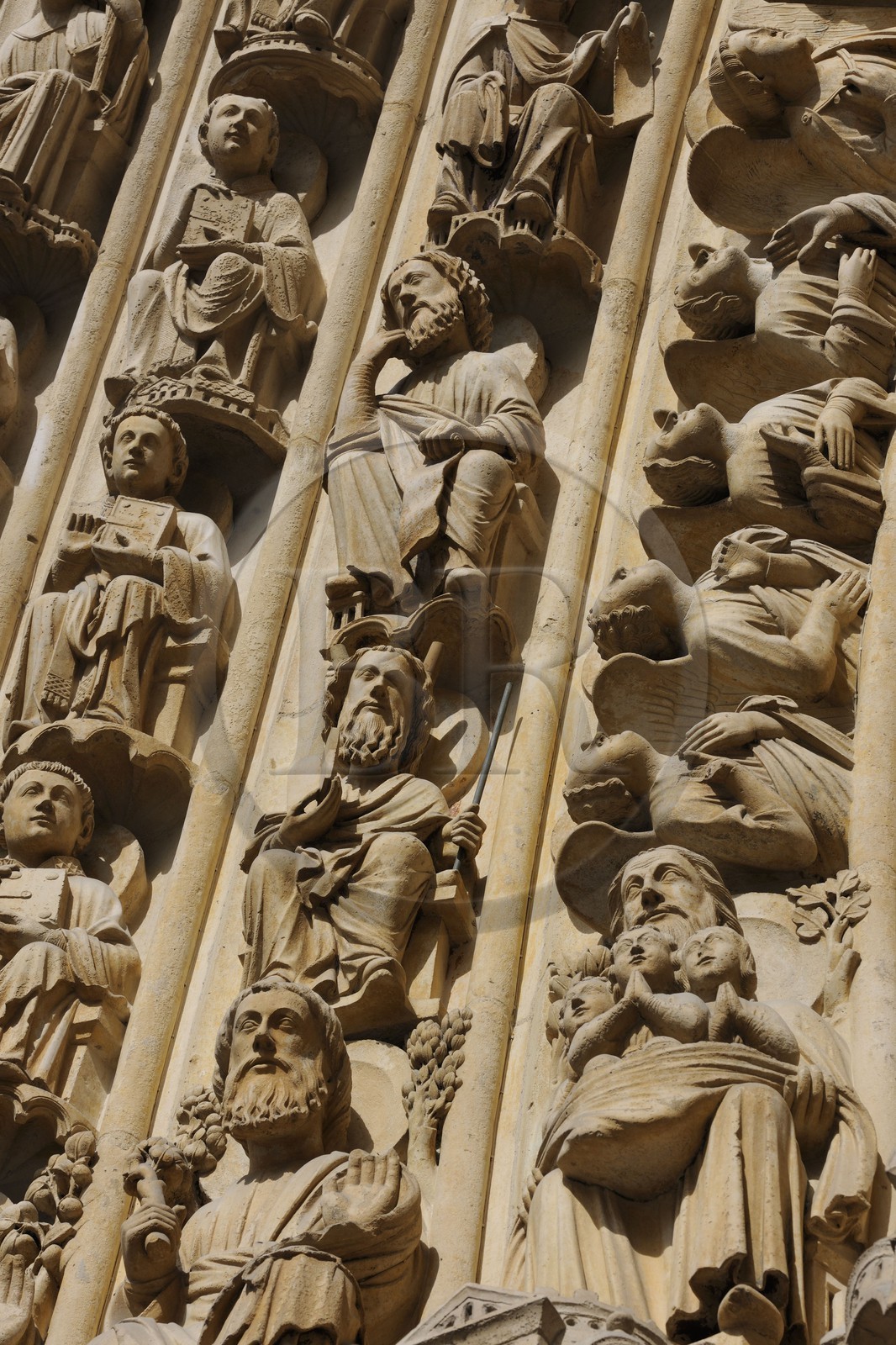 France, Paris (75), île de la Cité, la cathédrale Notre-Dame, portail du Jugement dernier