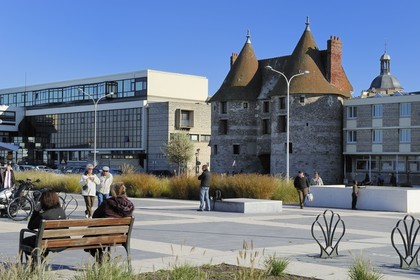 France, Seine-Maritime, Dieppe, gate of the city called Les Tourelles vestige of the medieval walls