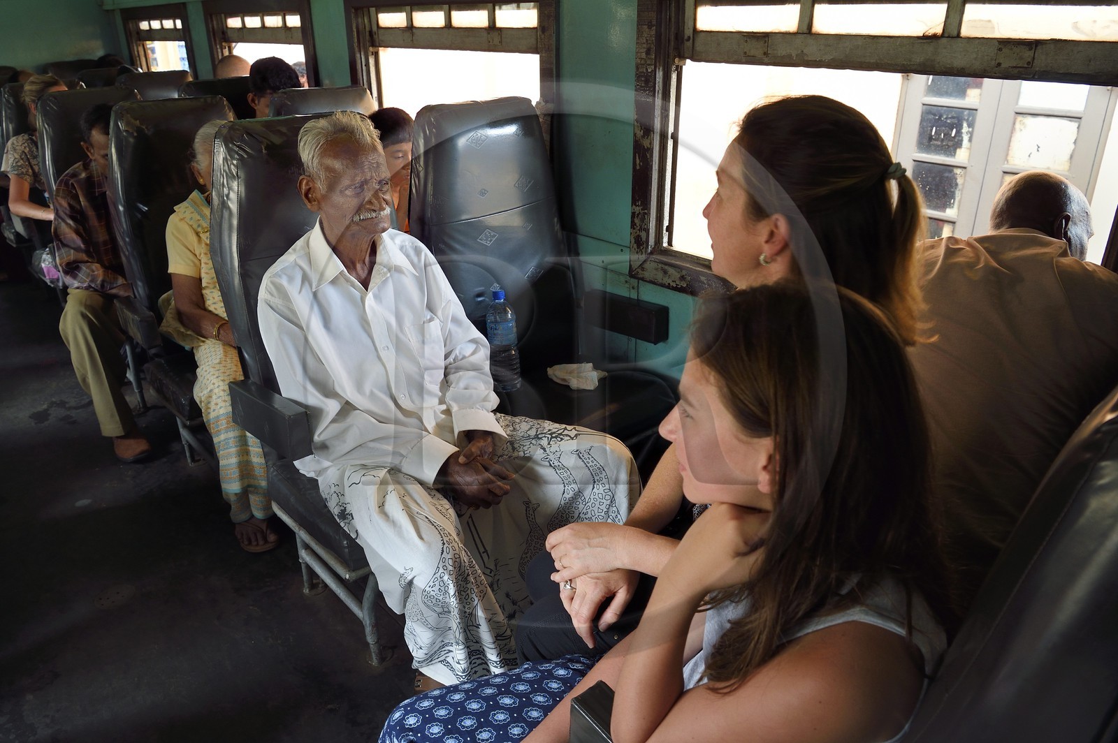 Sri Lanka, Province du Sud, train de Galle à Colombo
