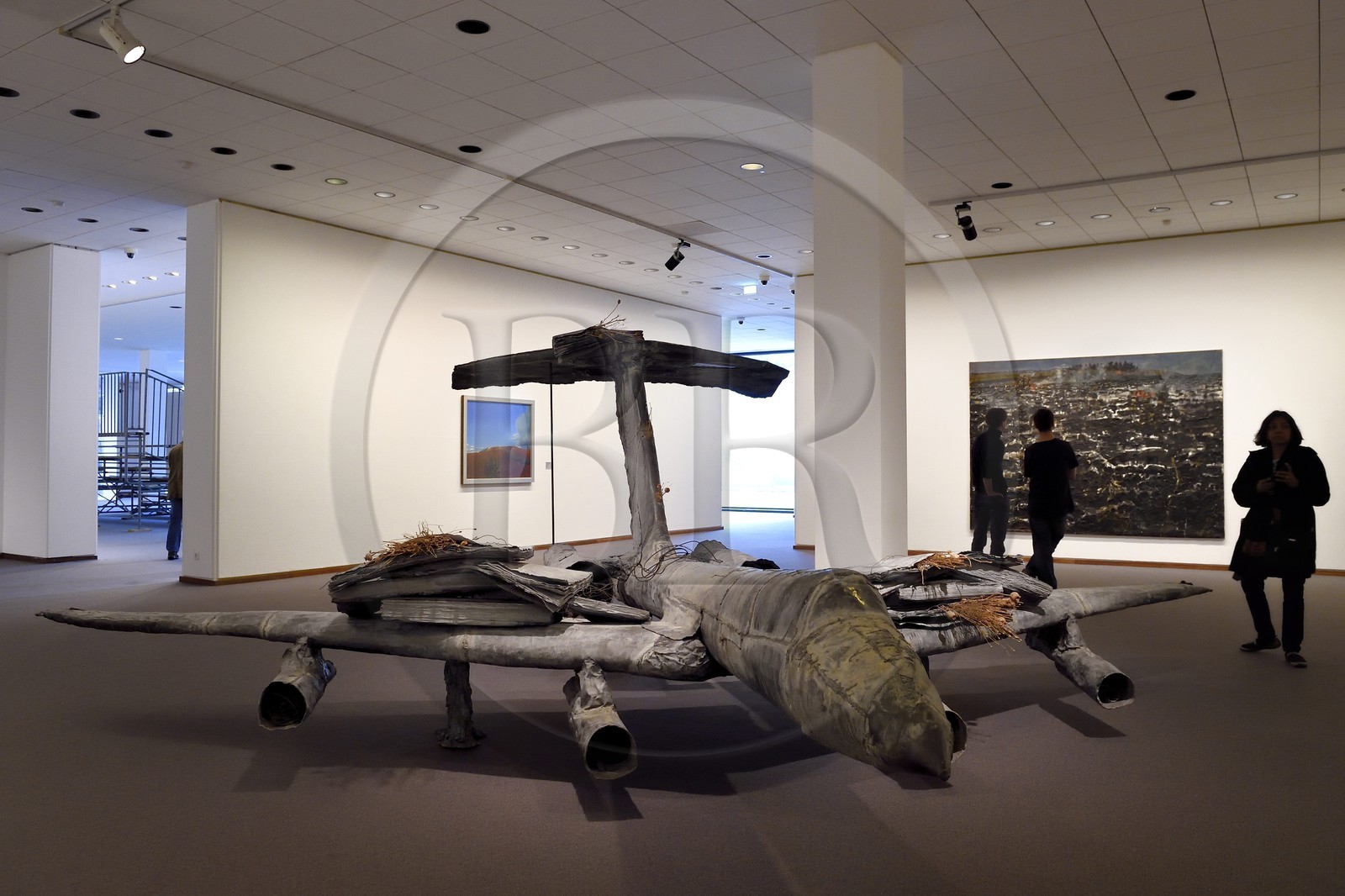 Allemagne, Berlin, la Neue Nationalgalerie, oeuvre de Anselm Kiefer Mohn und Gedächtnis (Pavot et Mémoire) 1989