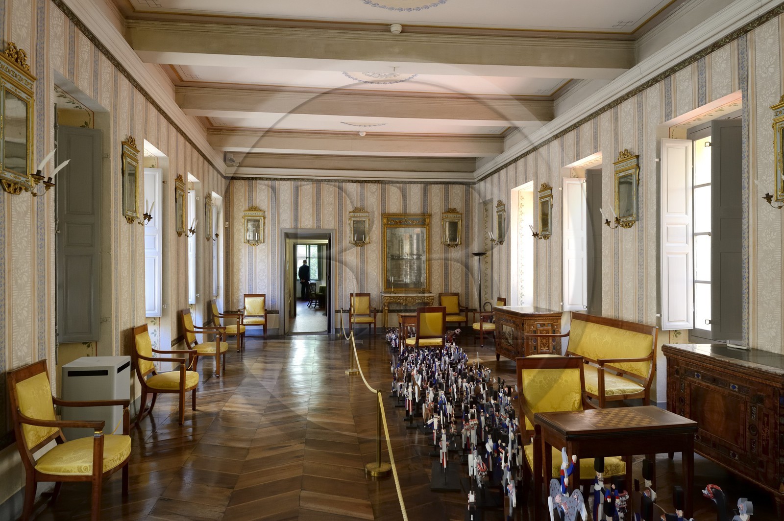 France, Corse-du-Sud (2A), Ajaccio, Musée de la Maison Bonaparte dans la maison natale de Napoléon Bonaparte, la grande pièce de reception