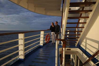 Groenland, à bord du bateau de croisière Princess Danae dans l'Océan Atlantique