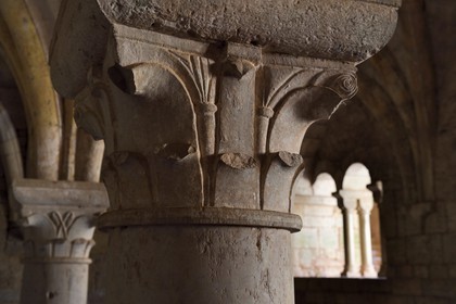 France, Var, the Thoronet cistercian abbey, the cloister chapter house