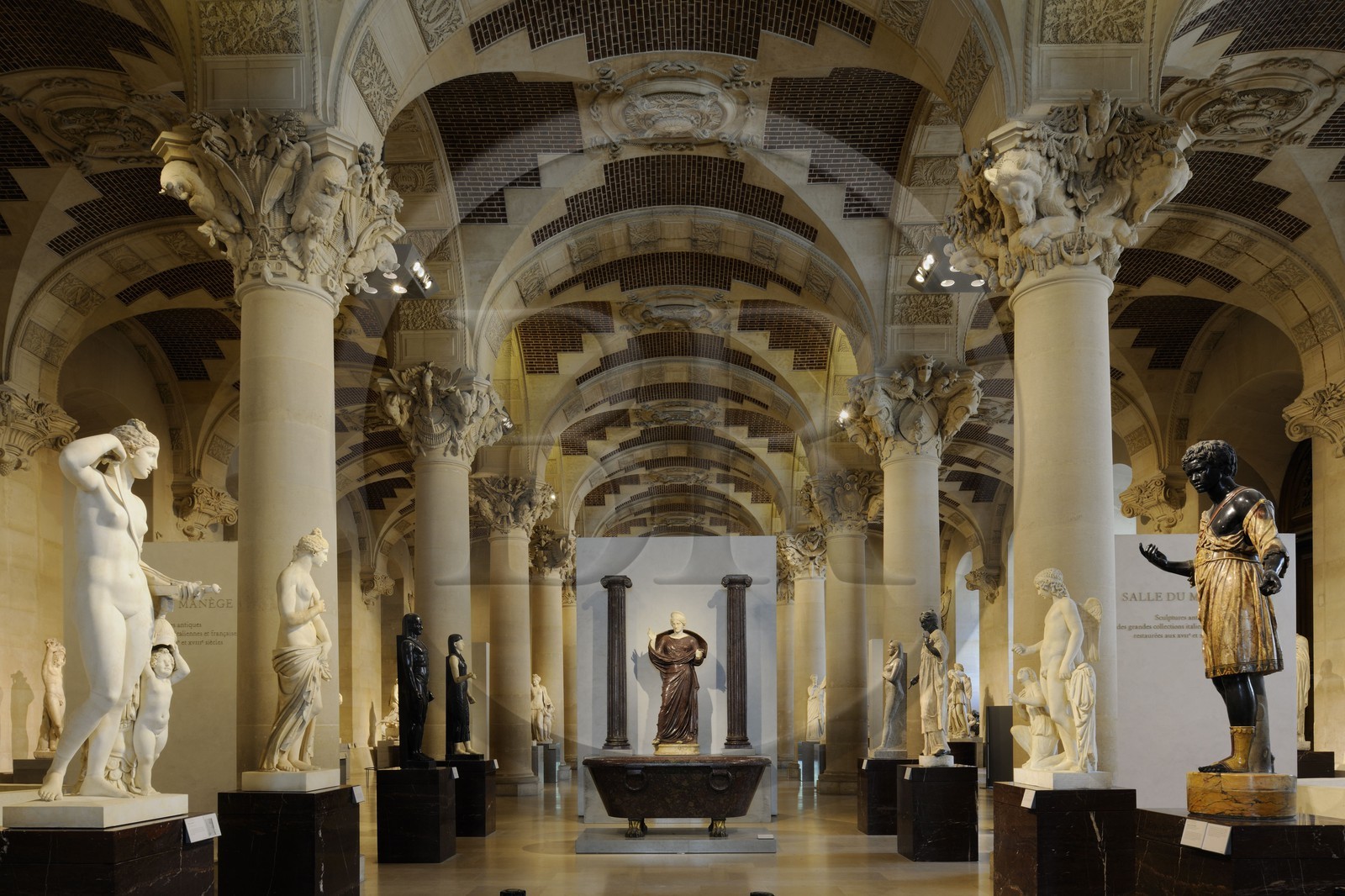 France, Paris (75), Musée du Louvre, salle du Manège présentant des oeuvres antiques