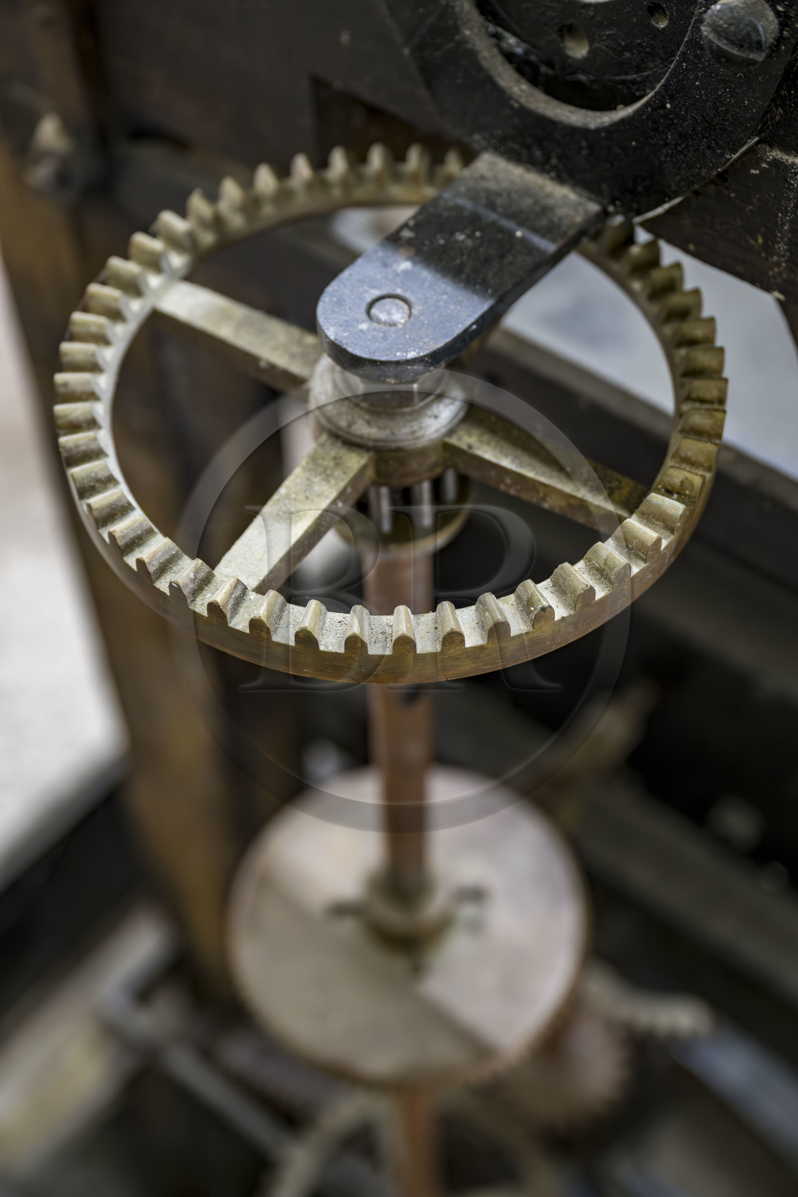 France, Yonne (89), Auxerre, la tour de l'Horloge du XVe siècle, mécanisme de l'horloge