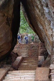 Sri Lanka, province centrale, district de Matale, Sigiriya, ville ancienne de Sigiriya classée patrimoine mondial de l'UNESCO, l'ancien palais forteresse du Rocher du Lion