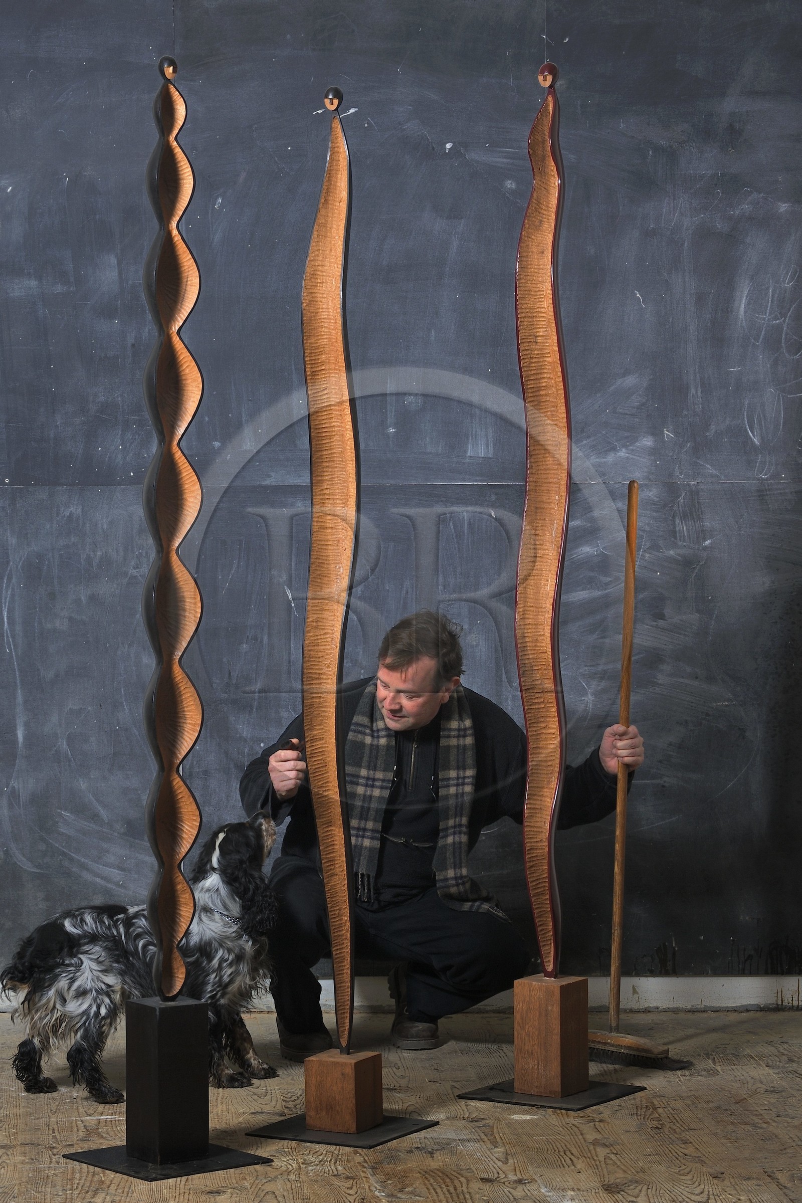 France, Calvados (14), Orbec, sculptures d'Axel Cassel