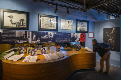France, Hérault (34), Sète, Espace Georges Brassens, musée consacré à l’auteur-compositeur-interprète Georges Brassens