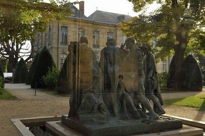 France, Paris (75), le musée Rodin installé dans l' Hotel Biron, le Monument aux Bourgeois de Calais