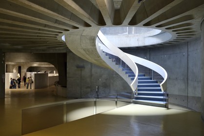 France, Rhone, Lyon, historical site listed as World Heritage by UNESCO, colline de Fourviere, Gallo-Roman Museum of Fourvière built by the architect Bernard Zehrfuss