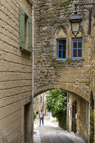 France, Vaucluse, Chateauneuf du Pape, the church street called ass-breaker because it is very steep and slippery in the rain
