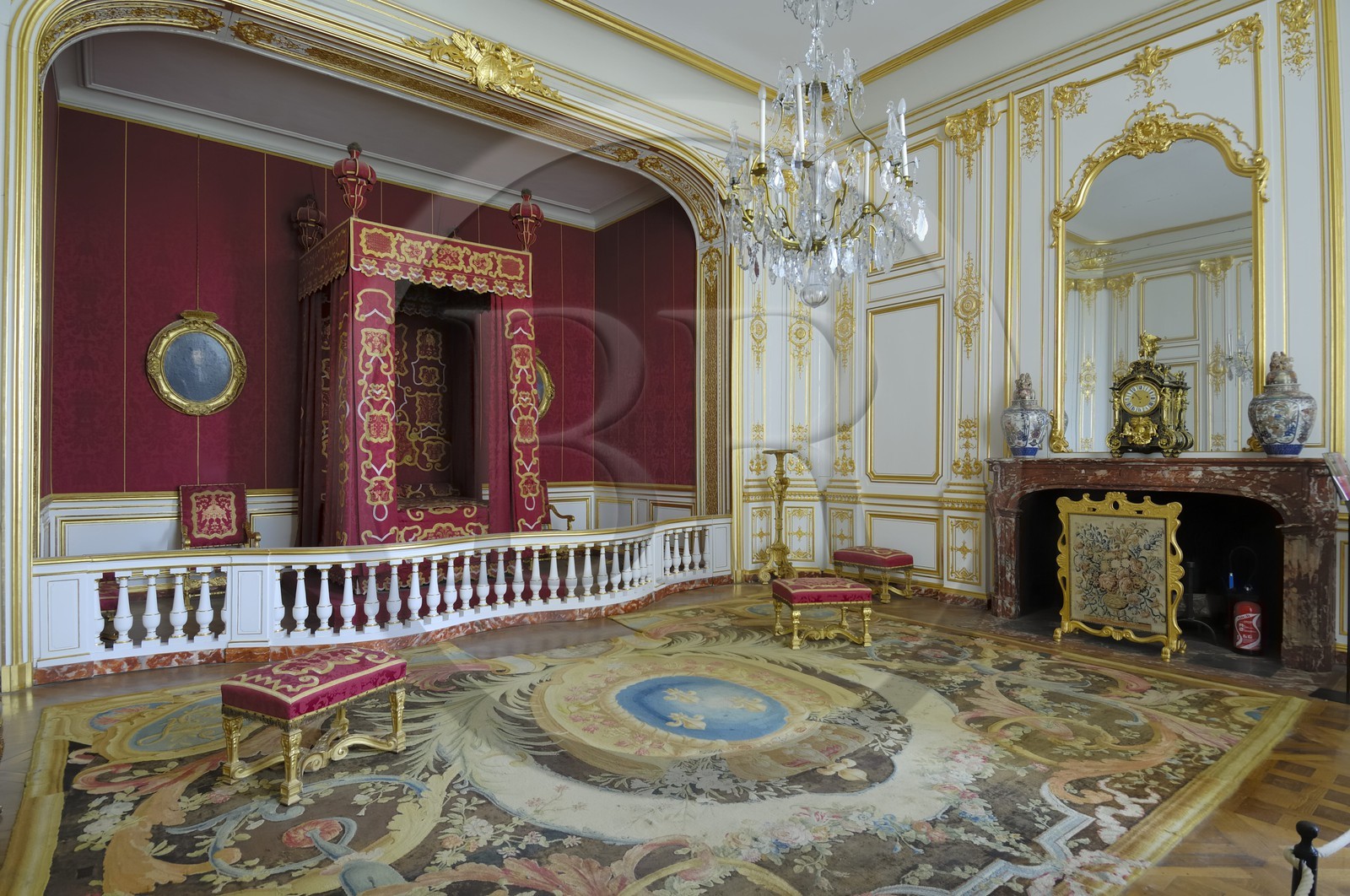 France, Loir et Cher (41), Vallée de la Loire classée Patrimoine Mondial de l' UNESCO, château de Chambord, chambre d' Apparat dans les appartements du Roi