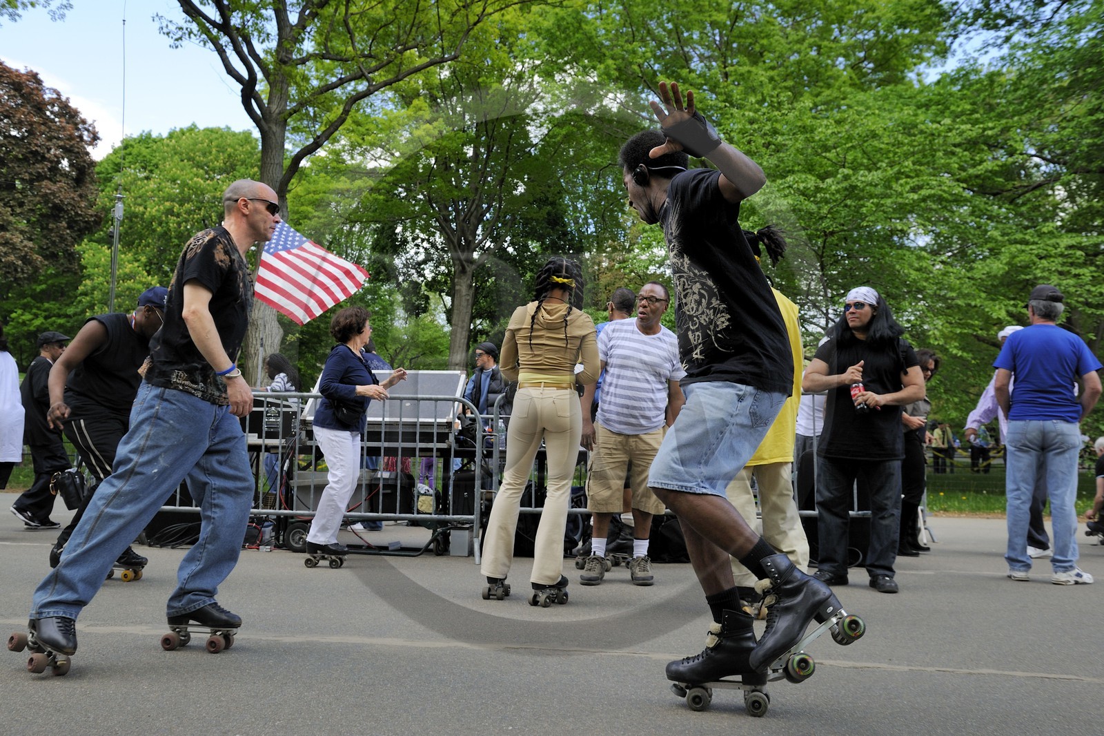 Etats-Unis, New York, Manhattan, Central Park, danse en rollers
