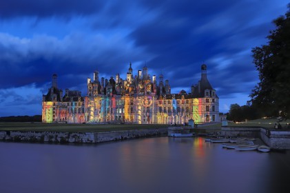 France, Loir et Cher (41), Vallée de la Loire classée Patrimoine Mondial de l' UNESCO, château de Chambord, son et lumière