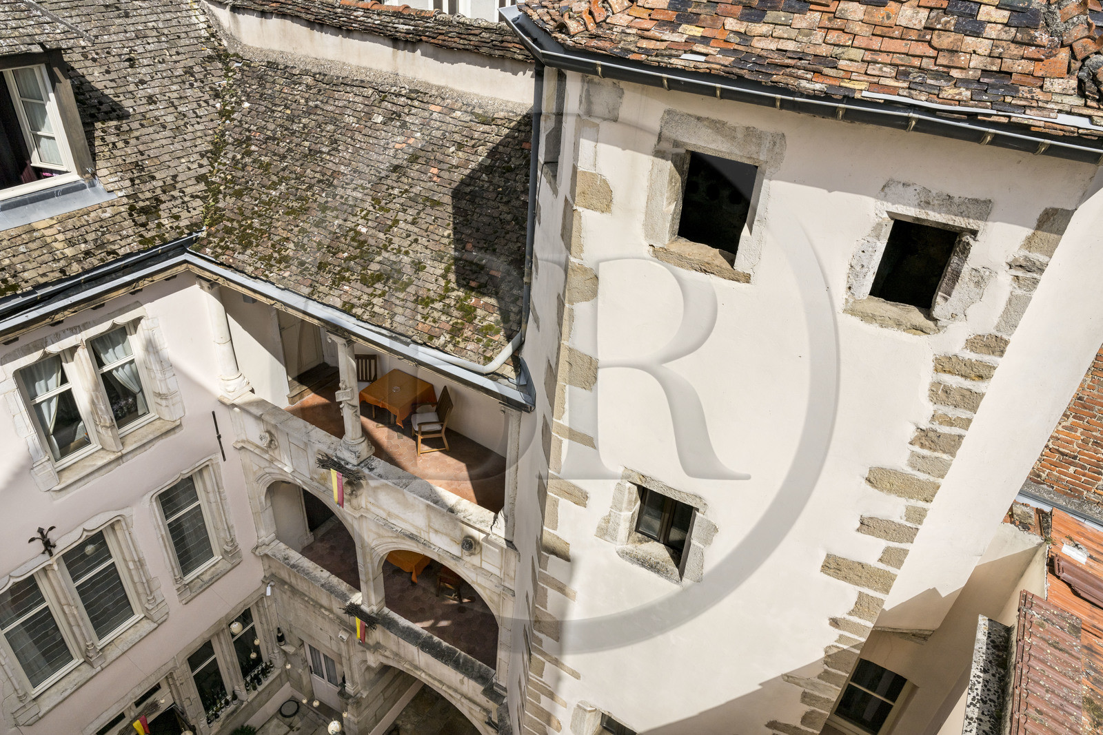 France, Cote d'Or, Climats terroirs of Burgundy, listed as World Heritage by UNESCO, Beaune, Hotel Le Cep in the 15th and 16th century Brunet de Monthelie mansion