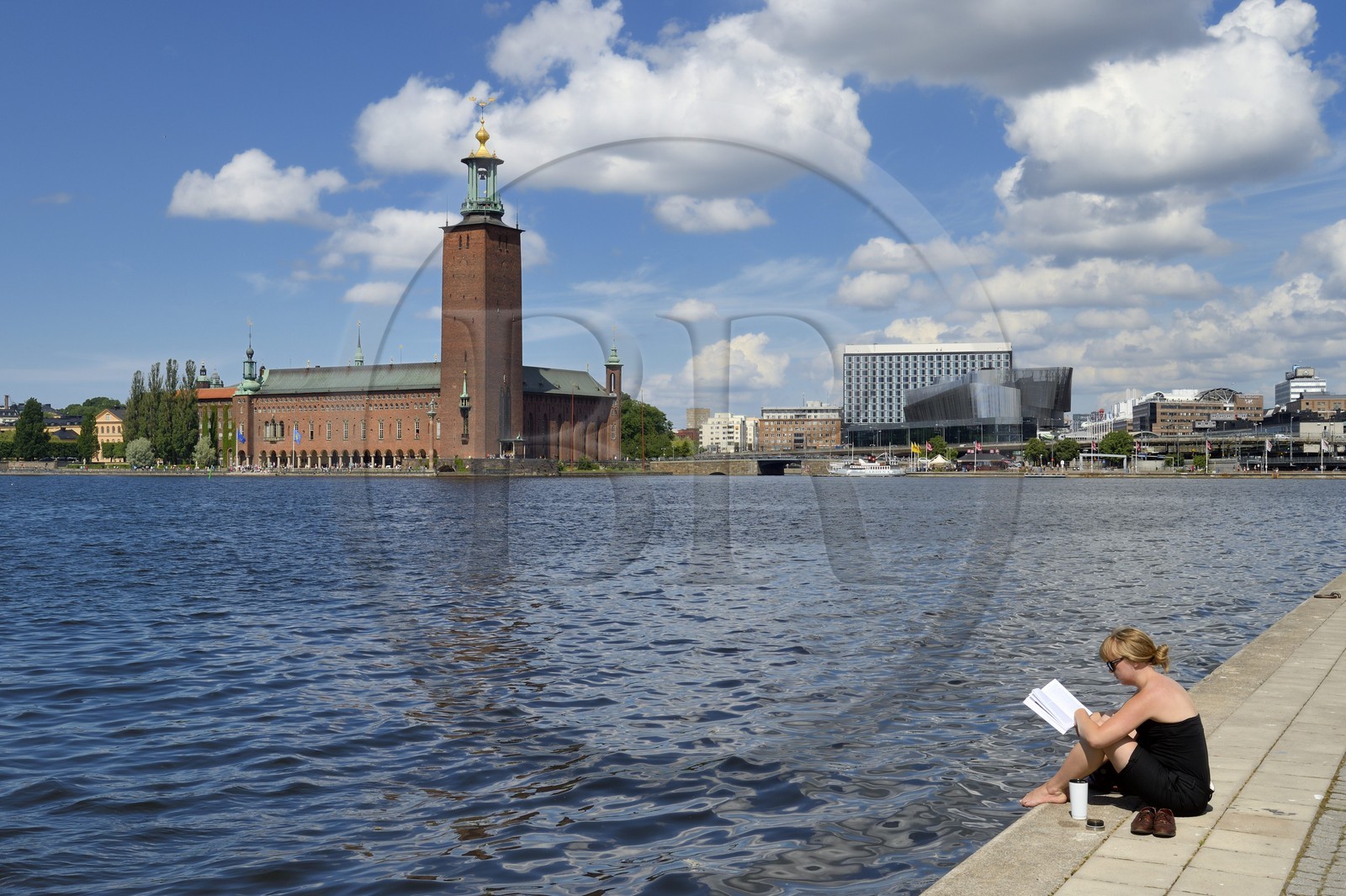 Suède, Stockholm, île de Kungsholmen, l'hôtel de ville de Stockholm (Stadshuset) construit par l'architecte Ragnar Ostberg