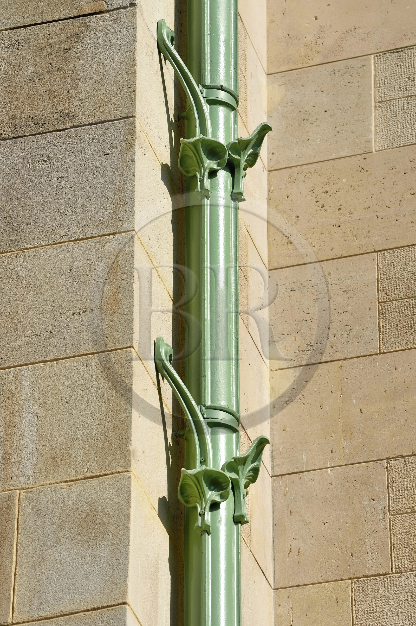 France, Meurthe-et-Moselle, Nancy, the Villa Majorelle of Art Nouveau style by architect Henri Sauvage, gutters of Louis Majorelle