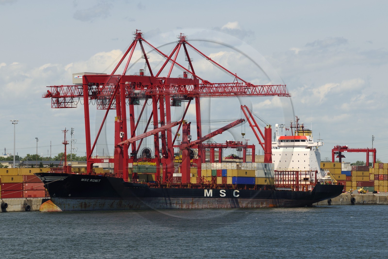 Canada, province de Québec, Montréal, le port de commerce sur le fleuve Saint-Laurent