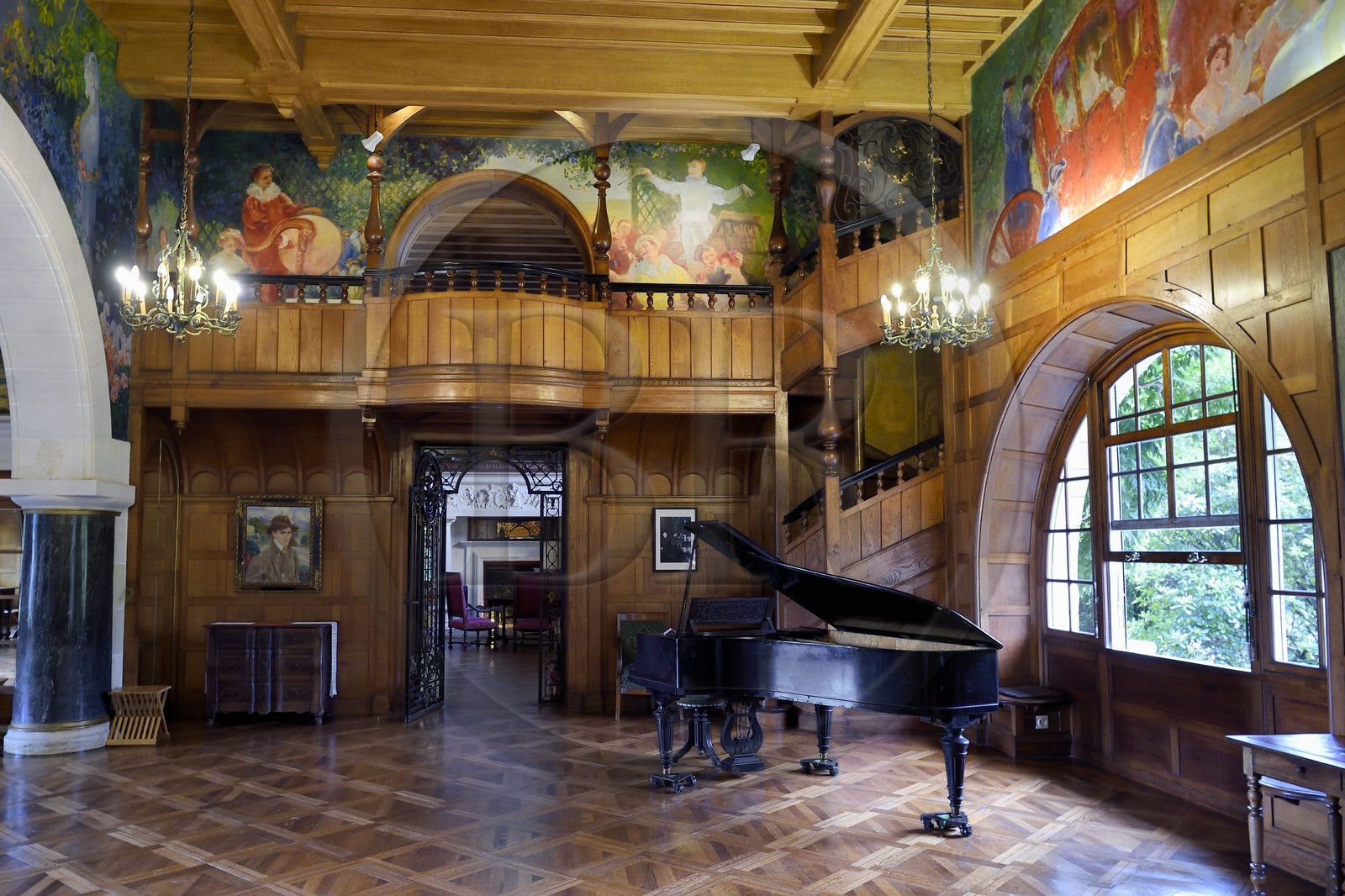 France, Pyrenees Atlantiques, Basque Country, Cambo les Bains, Villa Arnaga, the French author Edmond Rostand's house and museum, the Great Hall