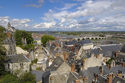 France, Loir et Cher (41), Blois, la vieille ville au bord de la Loire depuis l'observatoire de Gaston d'Orléans au château de Blois
