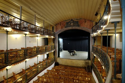 Brésil, Etat du Minas Gerais, ville de Ouro Preto, centre historique classé Patrimoine Mondial de l 'UNESCO, le plus vieux théatre d'amérique latine datant de 1780 (Route de l'or, Estrada Real)