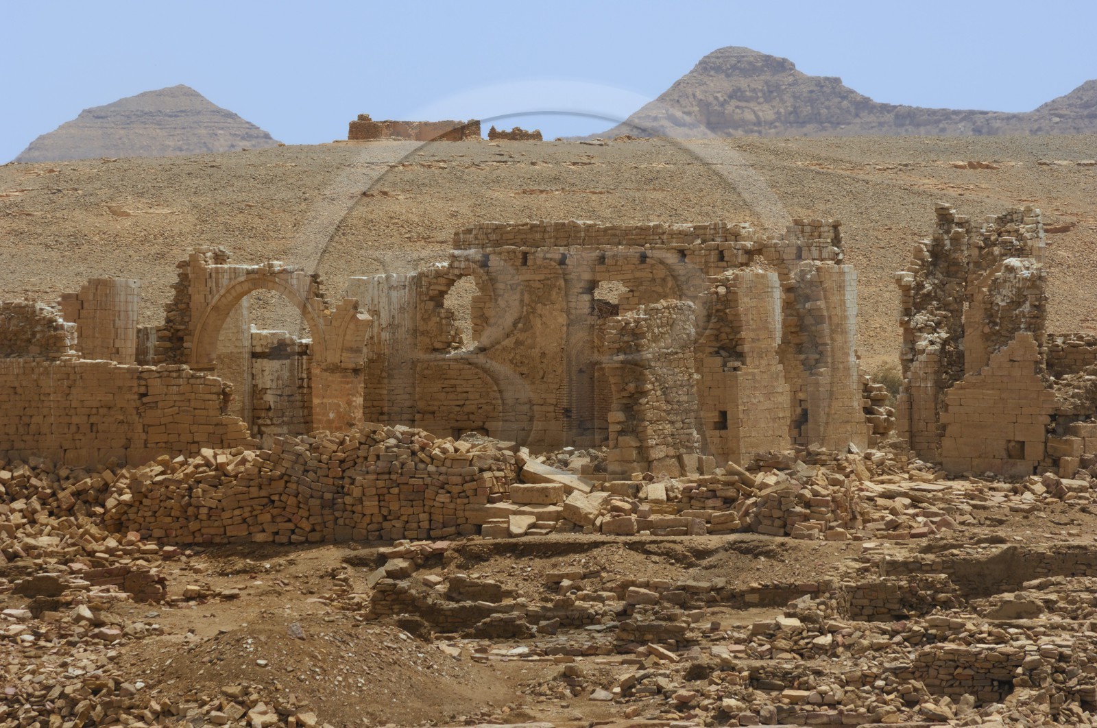 Egypte, Haute Egypte, Lac Nasser, désert de Nubie, Qasr Ibrim, ruines de la cathédrale