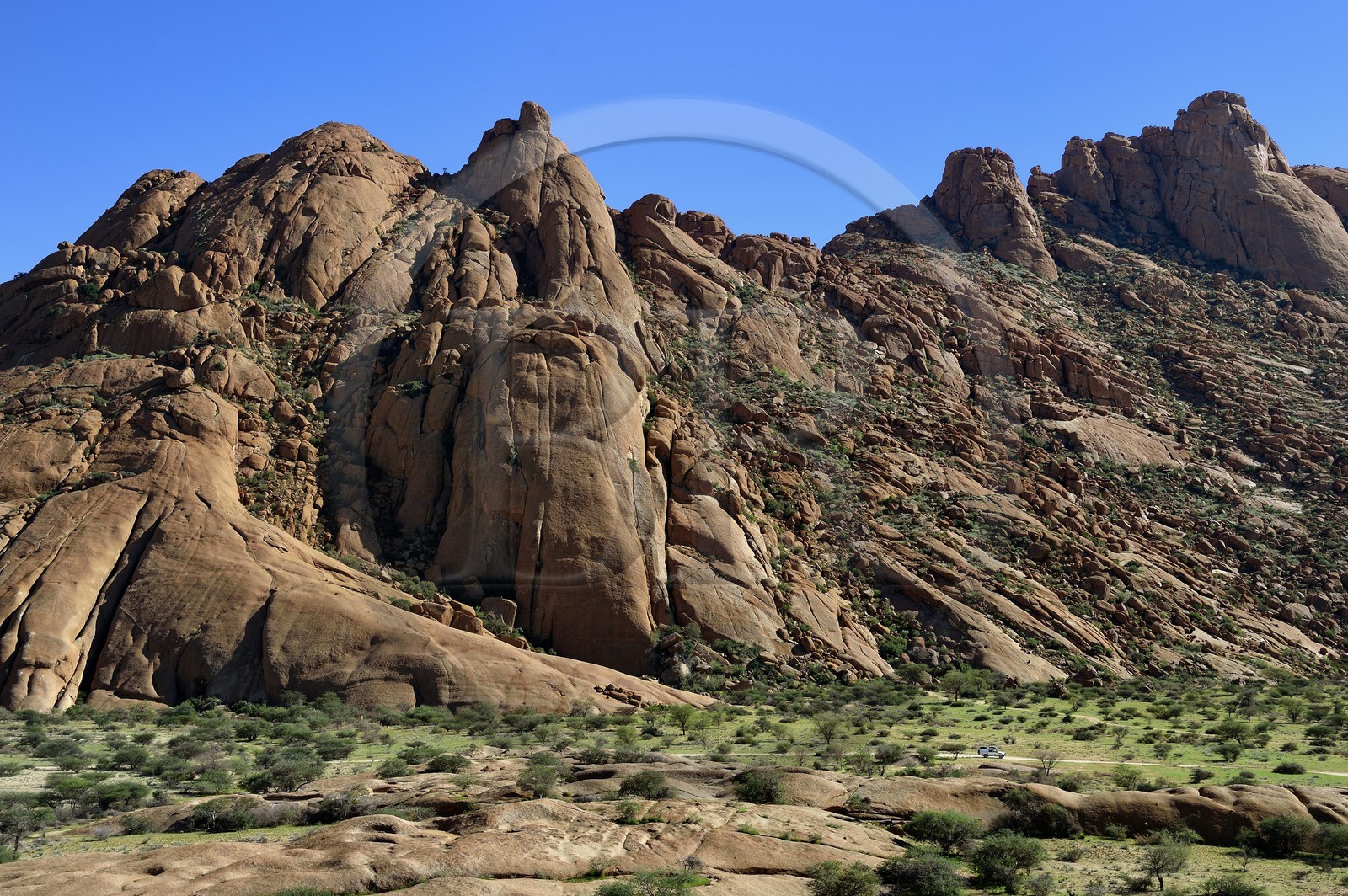 Namibia, Erongo region, Damaraland, the Great Spitzkoppe or Spitzkop (1784 m), granite mountain in the Namib Desert