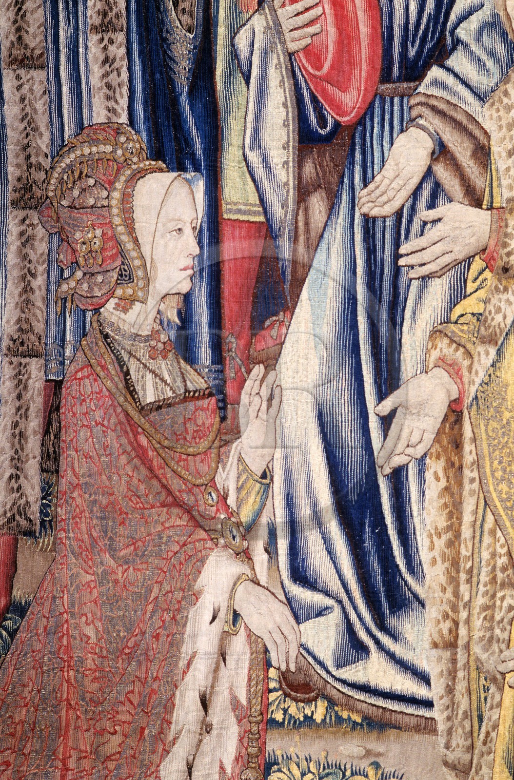 France, Val d'Oise, Ecouen, tapestry of the châteaux d' Ecouen