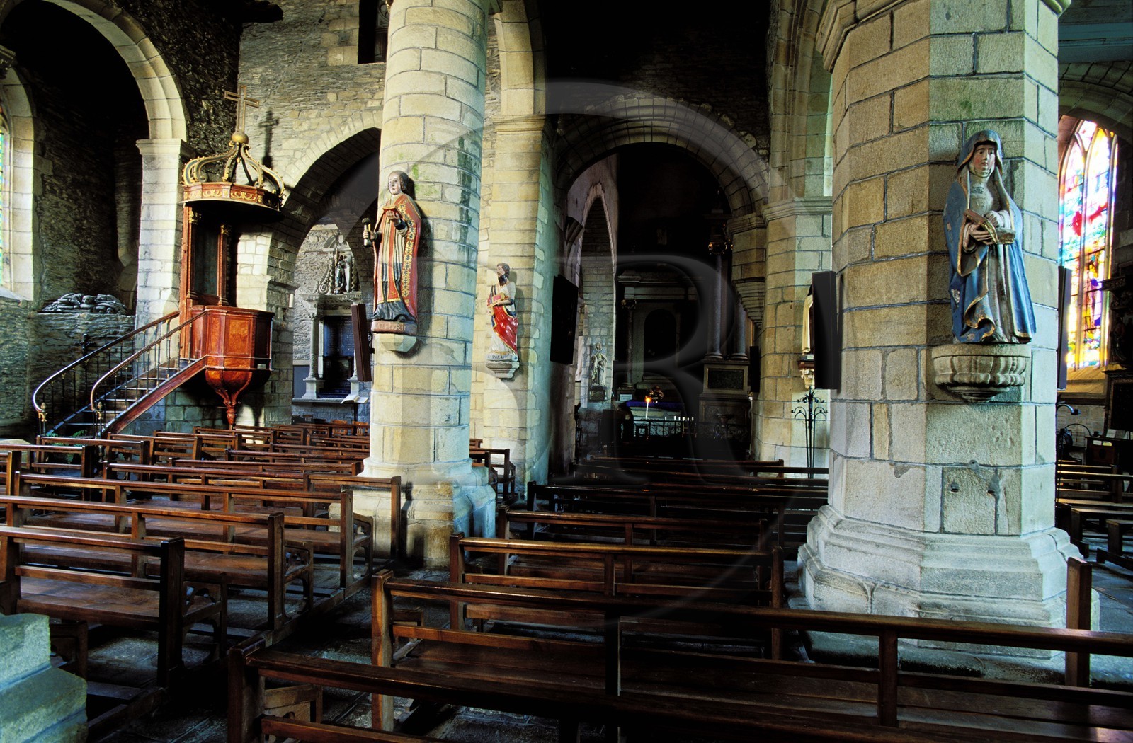 France, Morbihan (56), Rochefort-en-Terre, l' église Notre-Dame-de-la-Tronchaye