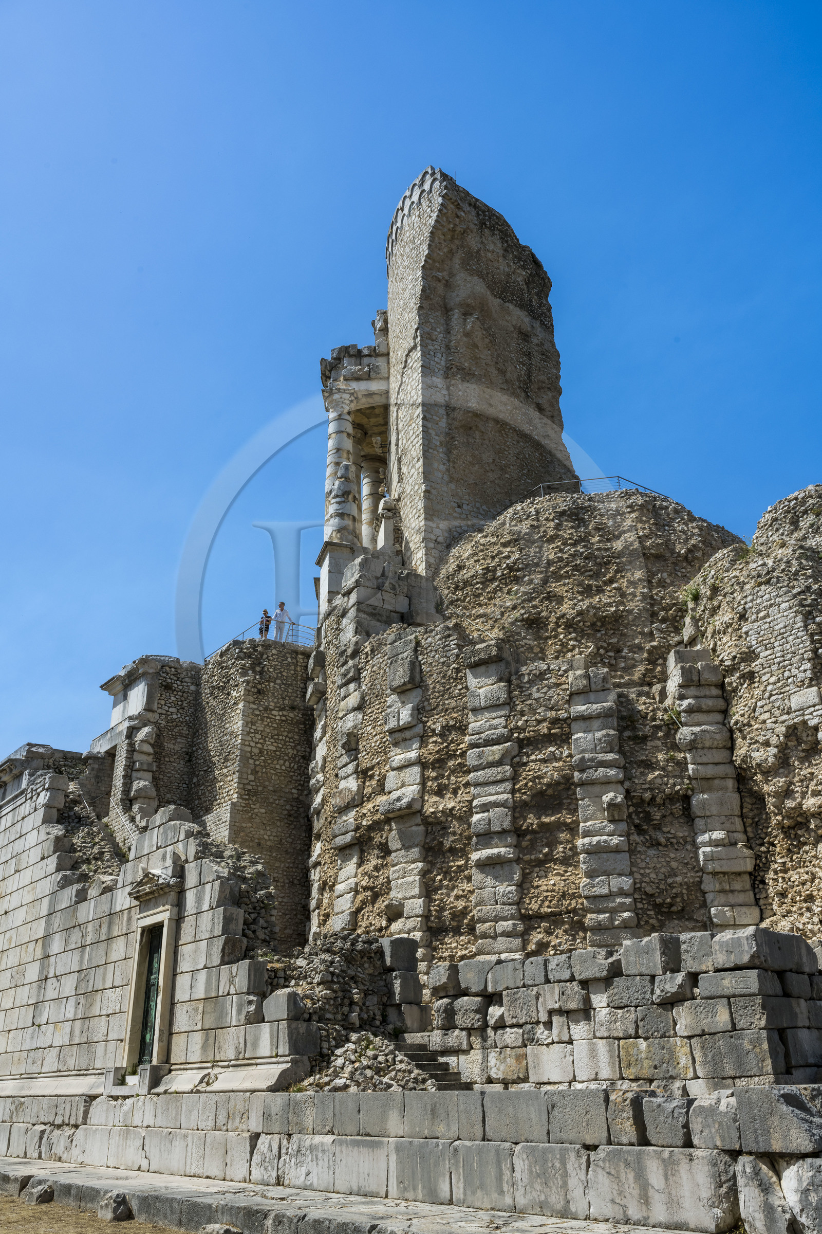 France, Alpes-Maritimes, La Turbie, Trophée d'Auguste or Trophée des Alpes, Roman monument built in the year 6 BC.