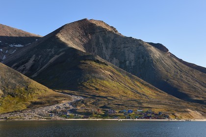 Groenland, cote Nord-Ouest, Murchison sound au nord de la baie de Baffin, Siorapaluk, village le plus septentrional du Groenland
