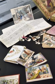 France, Aisne, Château-Thierry, Jean de La Fontaine Museum - city of Chateau-Thierry, 19th century games, products derived from La Fontaine's Fables