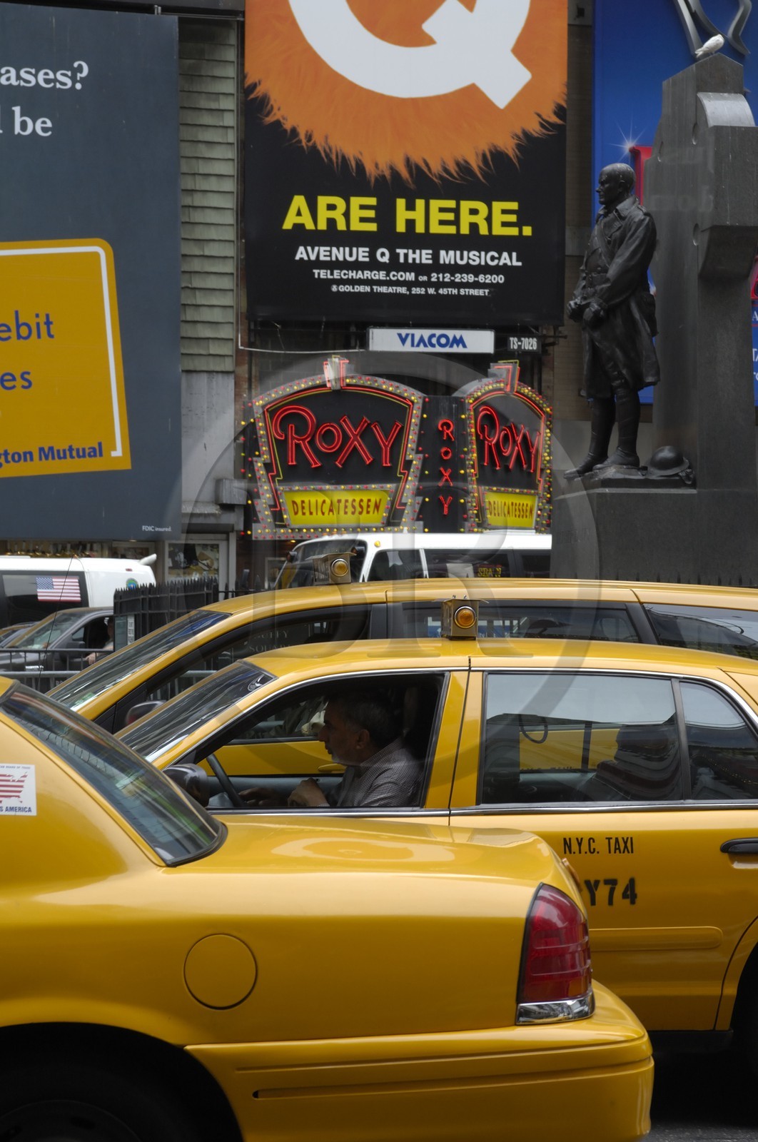 United States, New York, Manhattan, Times Square, taxis