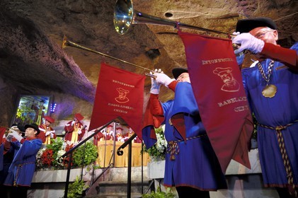 France, Indre et Loire, Chinon, Caves Painctes, wine growers brotherhood during the Flower Chapter