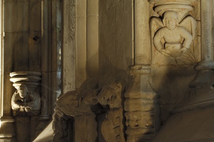 United Kingdom, Scotland, Midlothian, Roslin, Rosslyn Chapel, the angel who brings the heart of the knight to Jerusalem