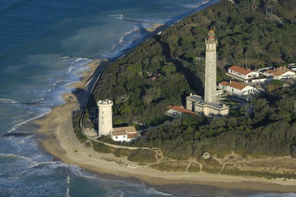 France, Charente-Maritime (17), Ile de Ré, Phare des Baleines (vue aérienne)
