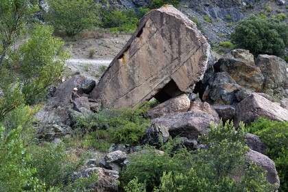 France, Var (83), Fréjus, vestige du barrage de Malpasset qui s'est rompu le 2 décembre 1959