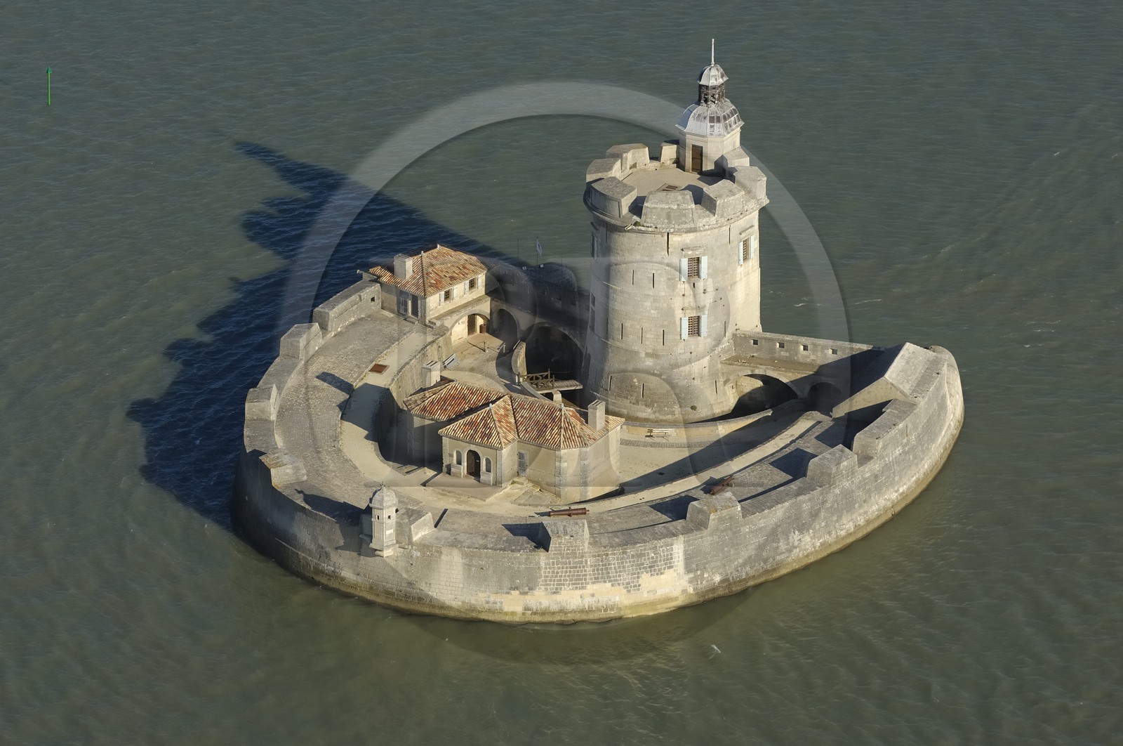 France, Charente-Maritime (17), bassin de Marennes-Oléron, Bourcefranc-le-Chapus, Fort Louvois ou Fort du Chapus (vue aérienne)