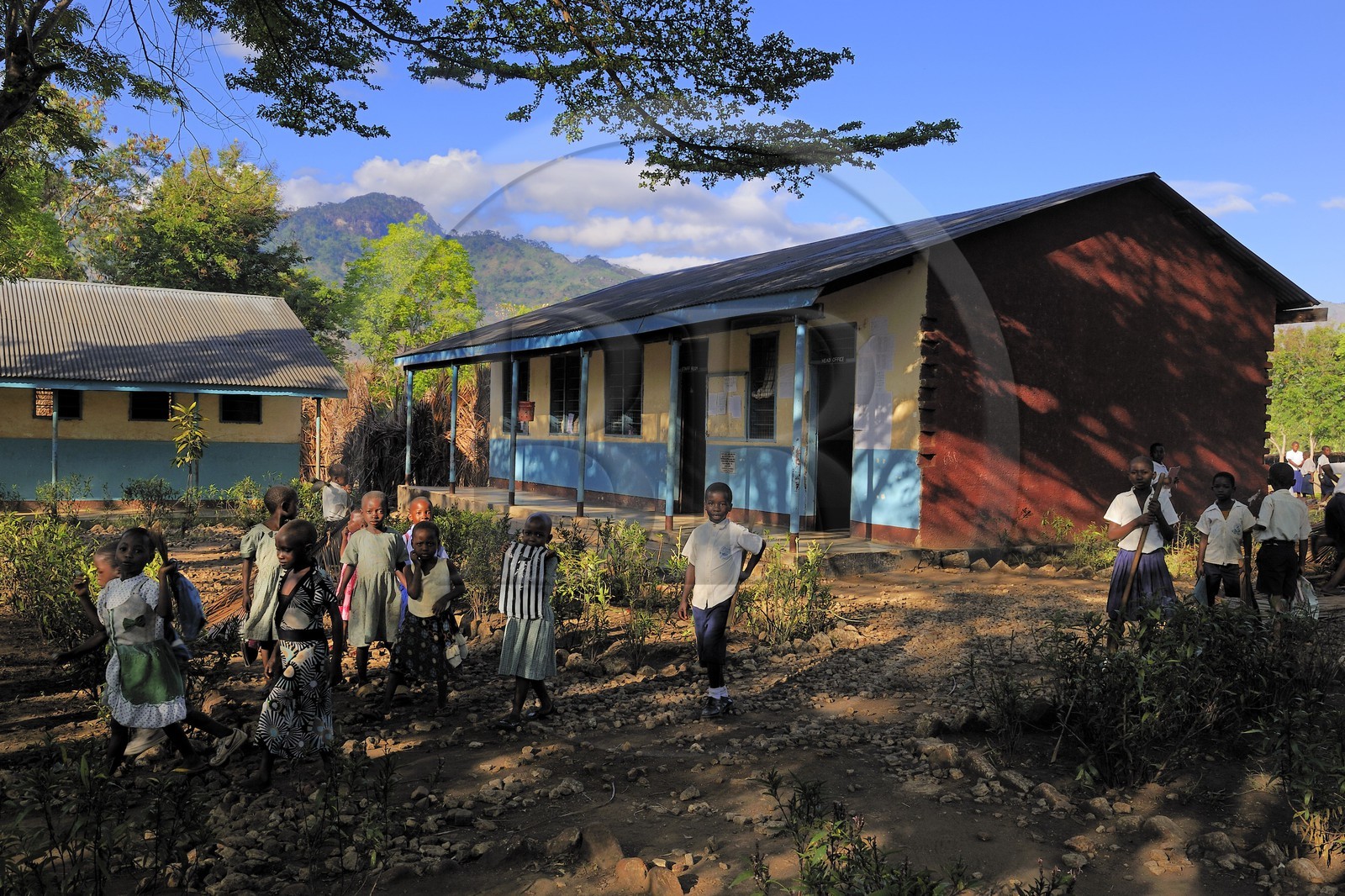 Tanzania, Morogoro district, Uluguru mountains, elementary school in the village of Kiroka
