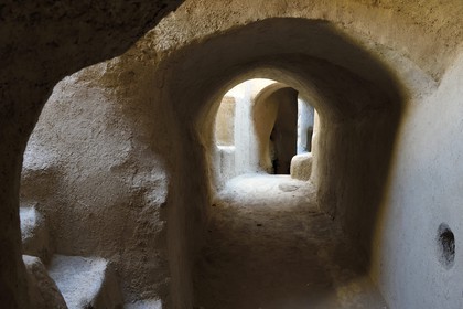 Iran, Province d'Ispahan, désert du Dasht-e Kavir, région de Khur et Biabanak, Bayazeh, l'ancien chateau qui pouvait abriter les habitants de la ville en cas d'attaque dans ses 700 chambres