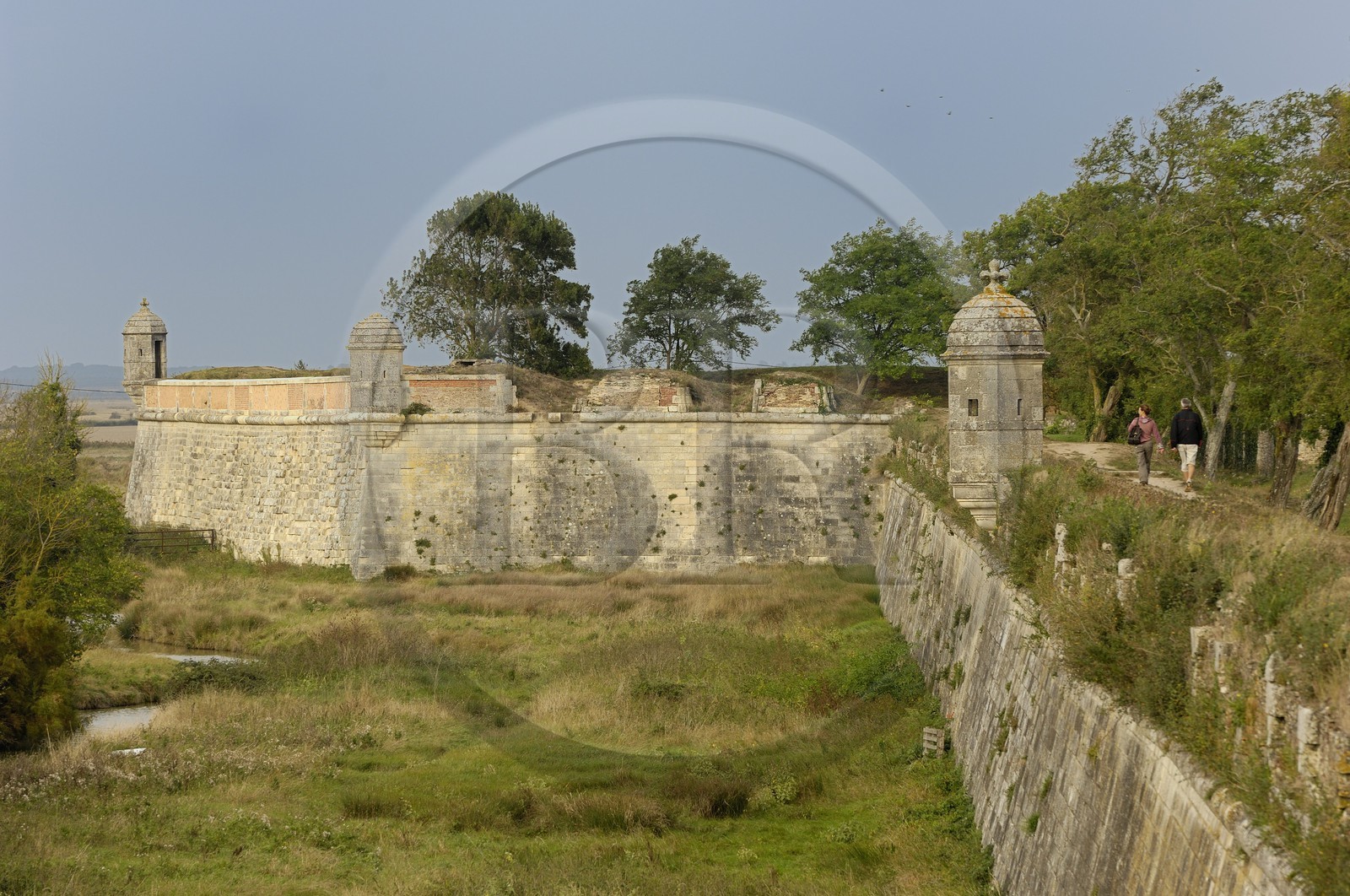 France, Charente-Maritime (17), citadelle de Brouage, les remparts surmontés d'échaugettes