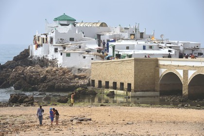 Morocco, Casablanca, island of Sidi Abderrahman on a rock that houses the marabout Sidi Abderrahman koubba