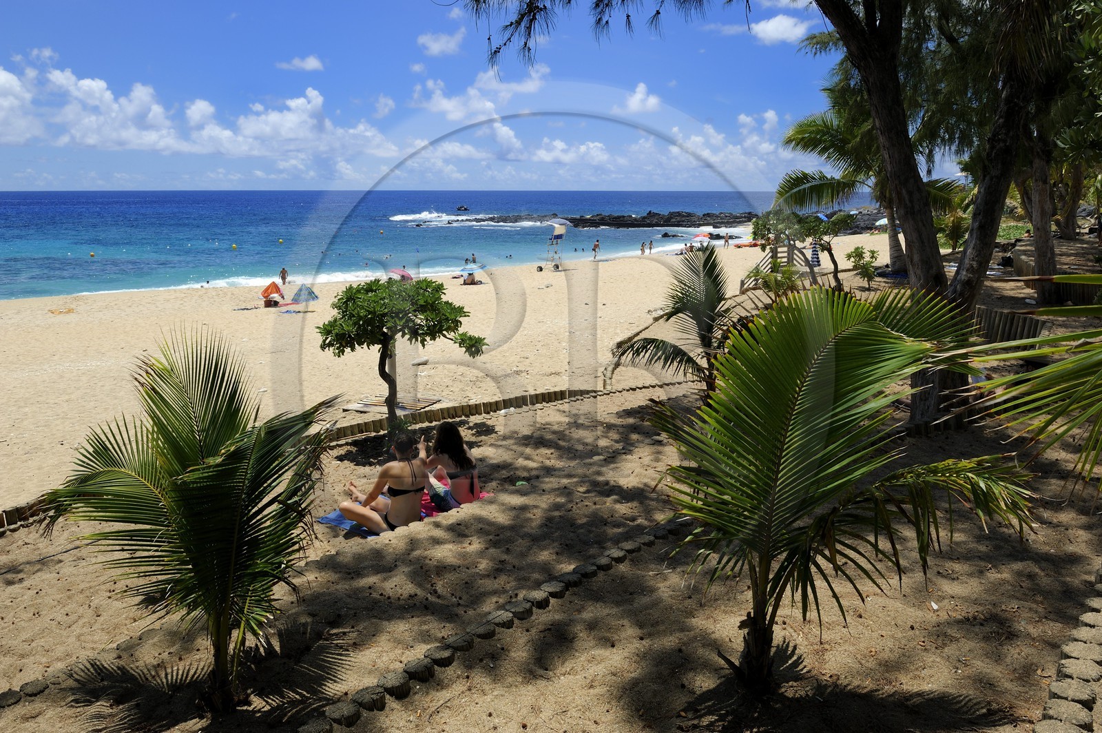 France, île de la Réunion, la Côte Ouest, commune de Saint Gilles les Bains, plage de Boucan Canot