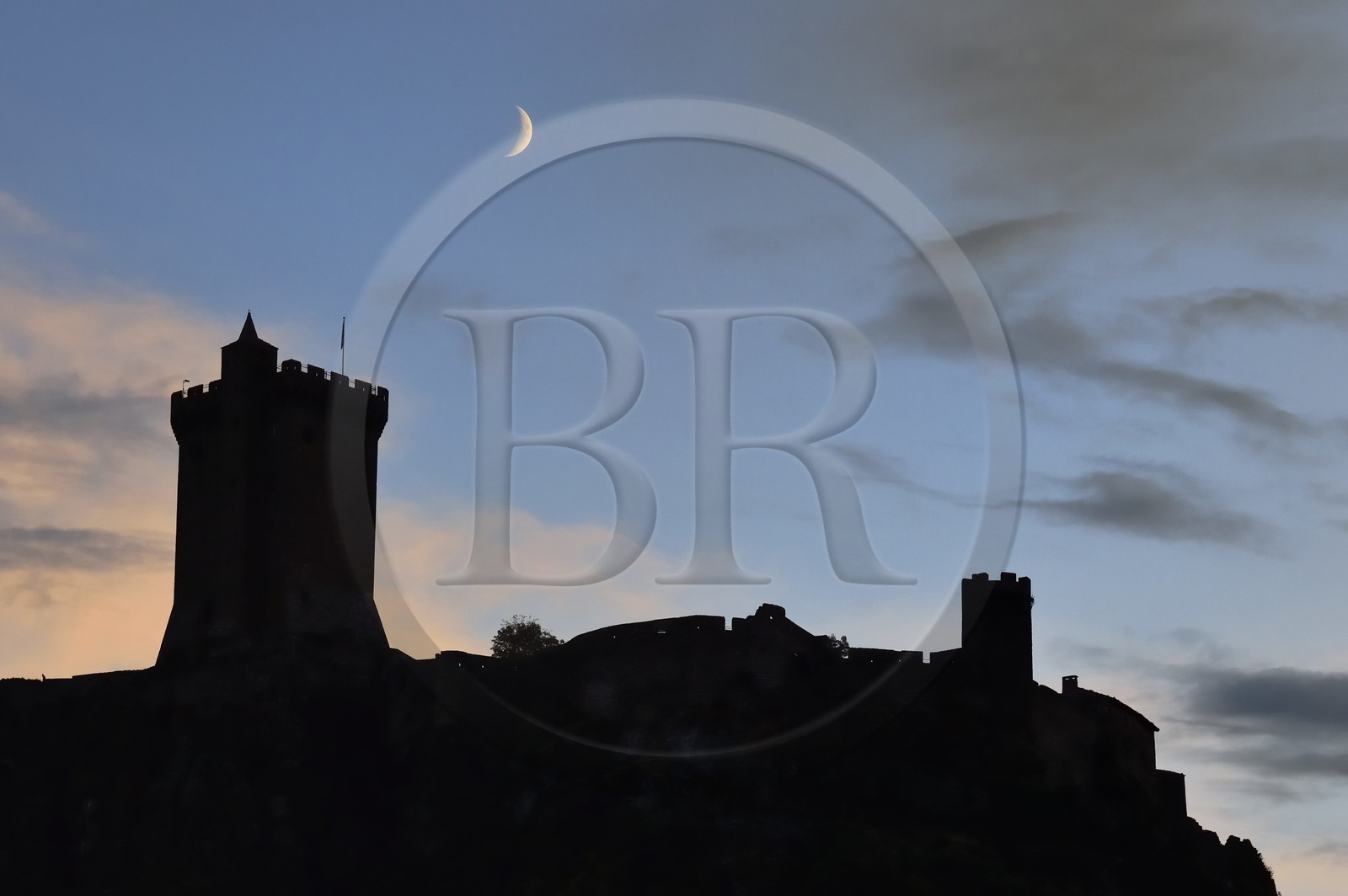 France, Haute-Loire (43), Polignac, Chateau de Polignac, forteresse du XIe siècle sur un plateau basaltique